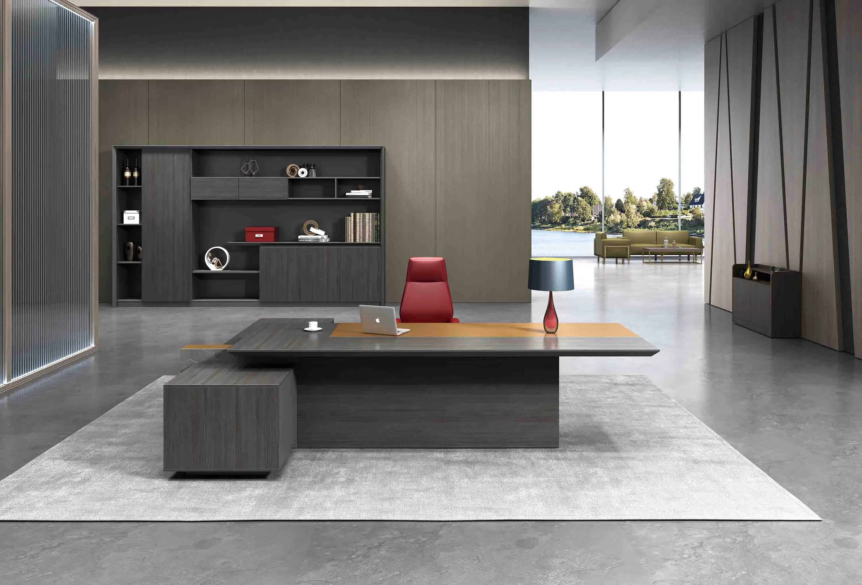 High Class Top Quality Modern Design 3.2m Melamine Mdf Boss General Manager  Commercial Office Furniture With Side Cabinet - Buy Director Office Table  With Side Storage,High Standard Elegant Design Office Desk For