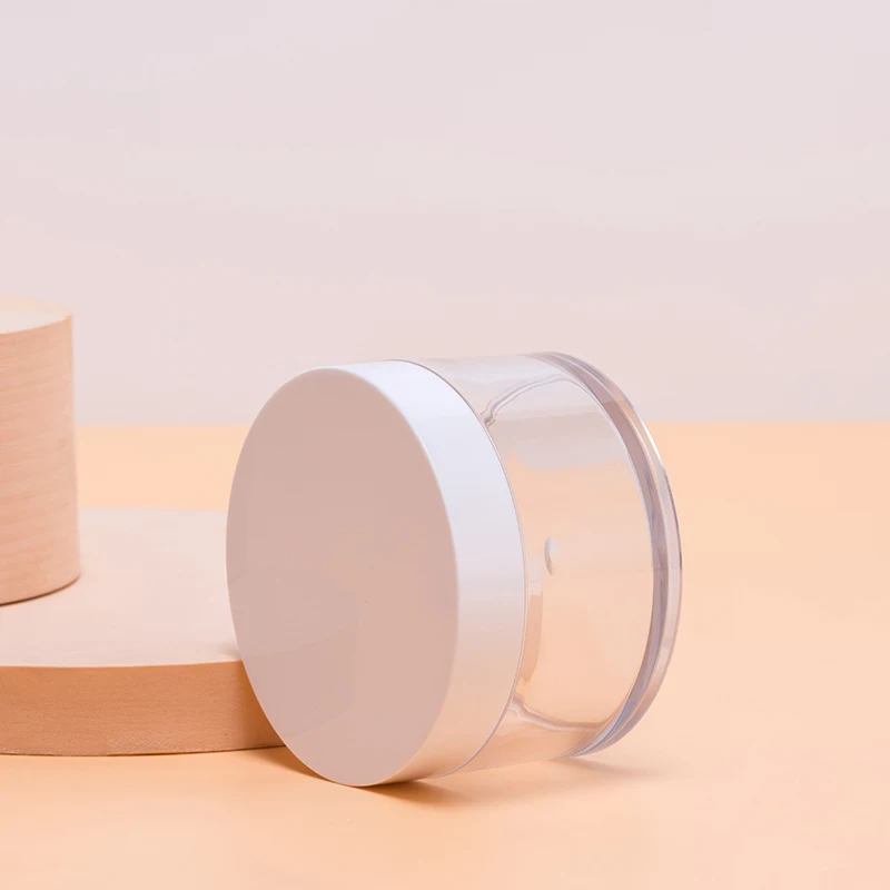 KG-J83R Transparent 150ML 200ML Cream Jar Plastic Containers With Lids PET Cosmetic Skincare Bottle Jars for Body Butter