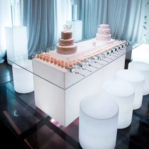 Custom Led Cube Table Wedding Decor Table Dessert Candy Stand for Party Wedding Hire Furniture