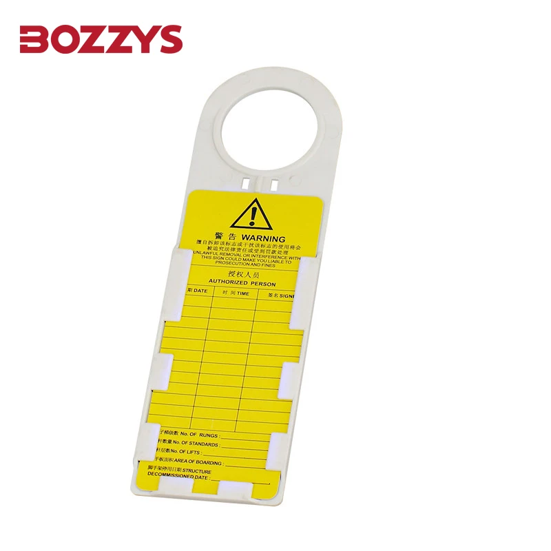 Re-erasable scaffolding tags insert holder With PVC double-sided label,for scaffolding inspection record