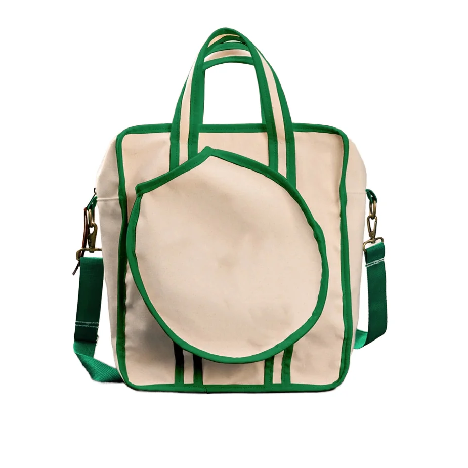 Women Premium Pickleball Bag Men Outdoor Tennis Tote Bag Reversible  Pickleball Paddle Kit Cotton Canvas Tennis Rackets Bags