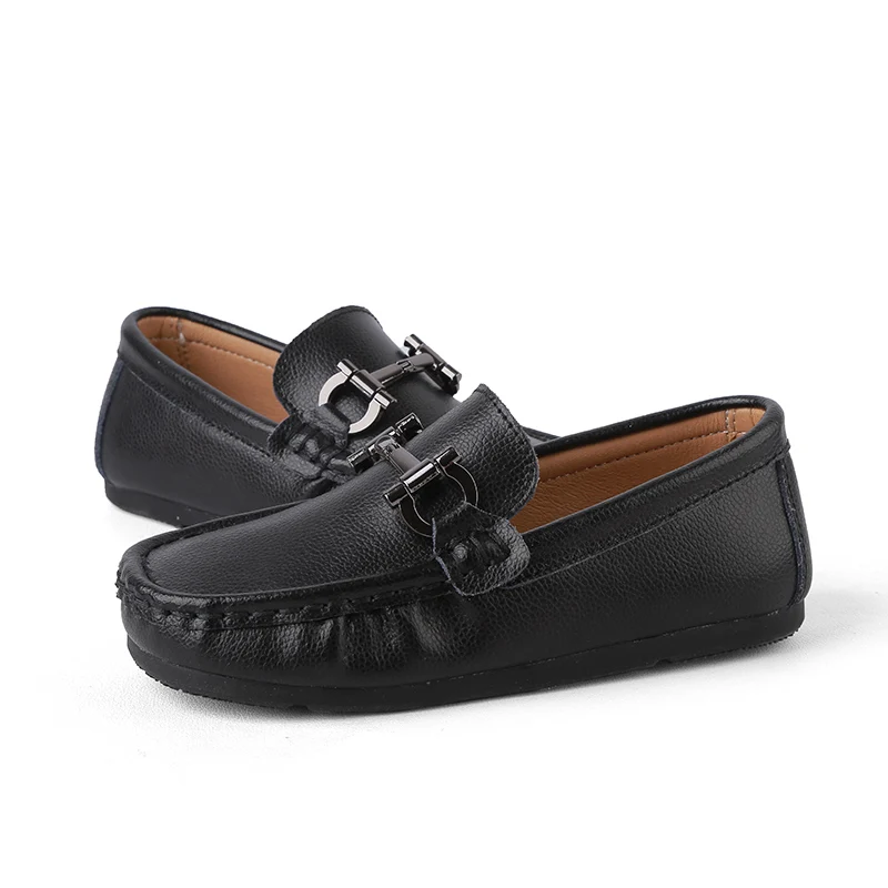 Новая изысканная мягкая кожаная обувь для мальчиков Модная трендовая формальная школьная детская