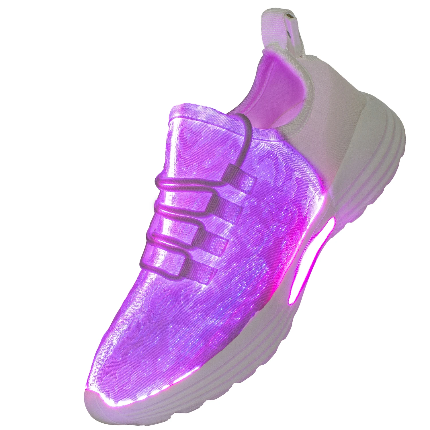 Wholesale Unisex LED Light Shoes Luminous Fiber Optic Sneakers