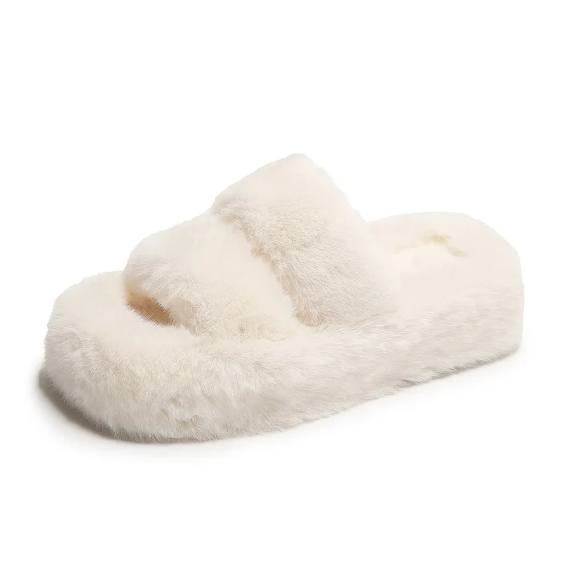 2023 Autumn and Winter New Slides Slippers Women Square Head Thick Bottom Home Indoor Cotton Slides Slippers for Women