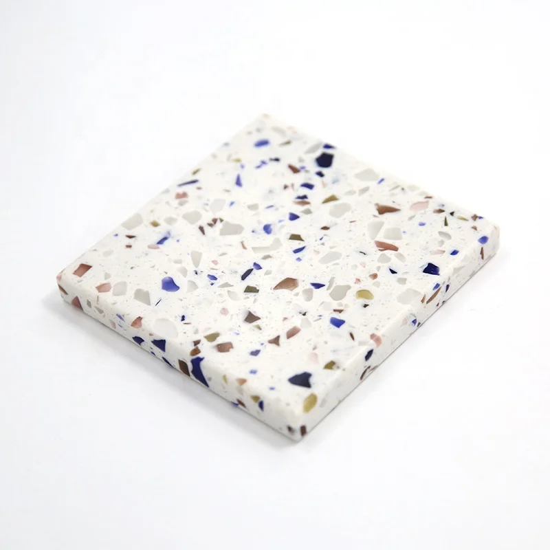 Modern Design Terrazzo Look Acrylic Solid Surface Slab Big Worktop for Hotel Application