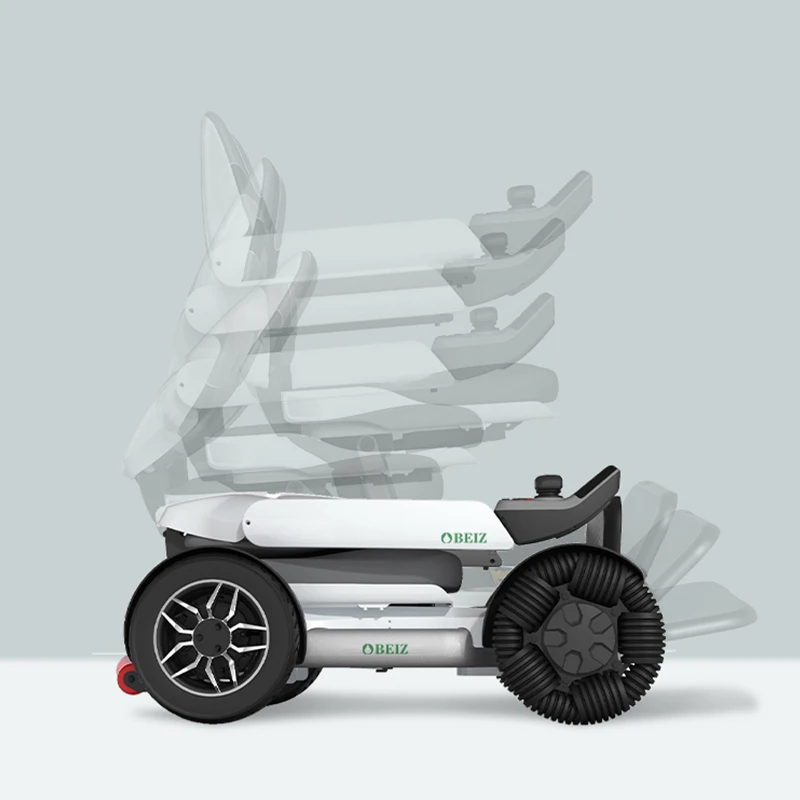 Automatically Smart One Key Fold/ Unfold Portable Front Wheels Folding Lift Detachable Lithium Battery Electric Wheelchair