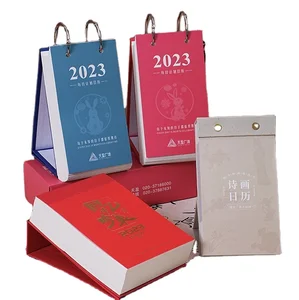 2026 New Design A5 Diary Loose-leaf Spiral Wholesale Family Desk Planner 365 Days Table Calendar Agenda Memo Pad with Clock Gift
