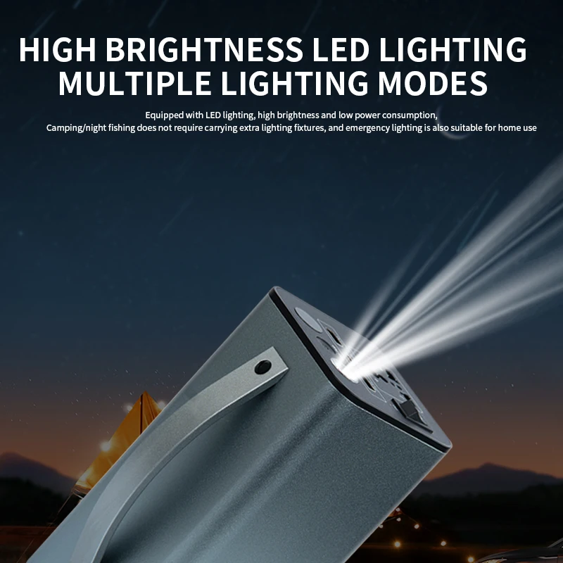 Portable Power Station 110V 220V AC Plug Power Bank 180Wh 48000mAh Outdoor Power Bank with QC 3.0 Quick Charge