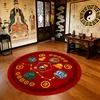 Seven Star Round Cushion - Red