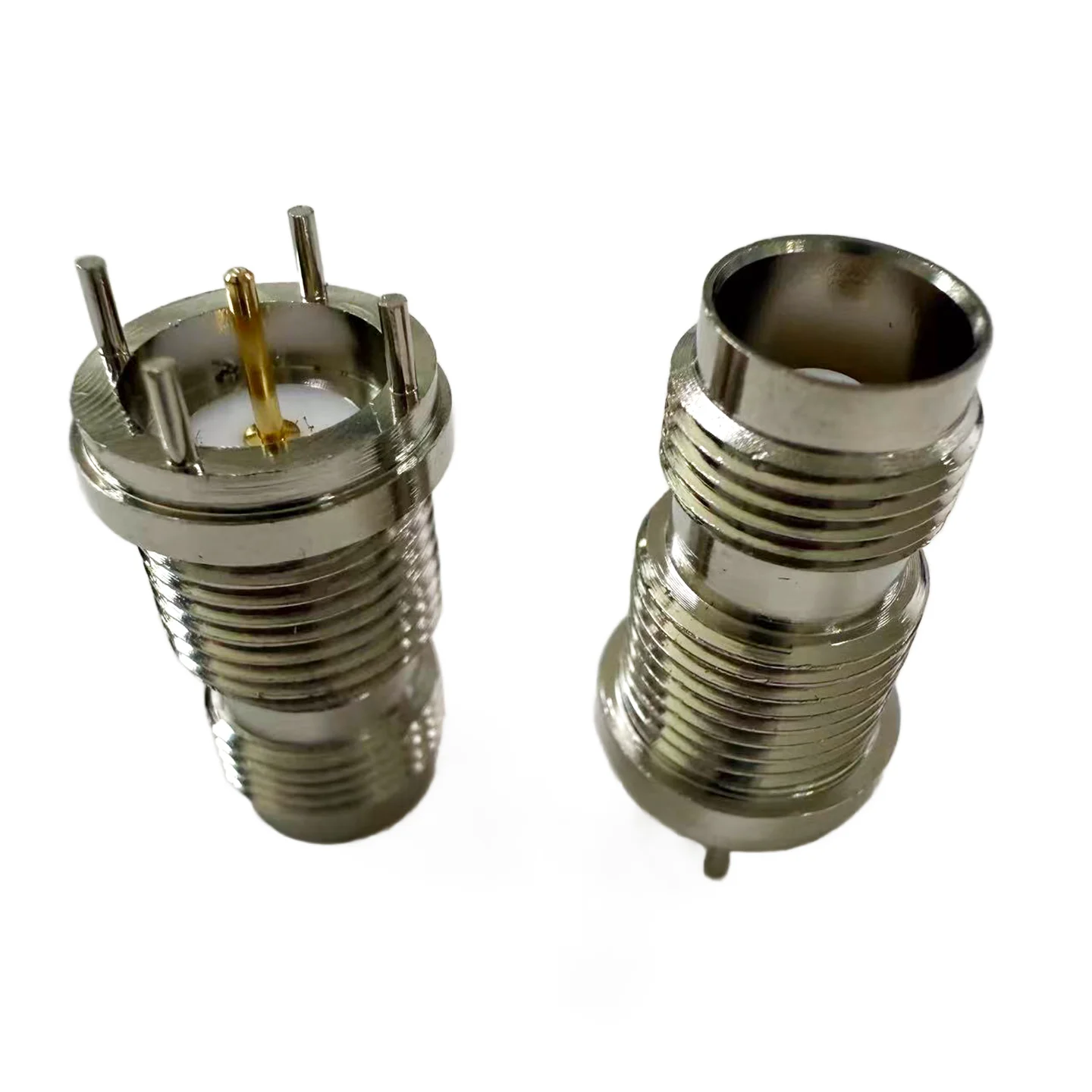 TNC-KE Connector Nickel Plating RF Connector PCB Mount TNC Female Connector
