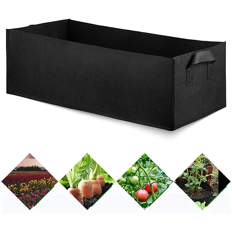 Ορθογώνιος μη που υφαίνεται αυξάνεται αυξημένες εγκαταστάσεις κρεβατιών κήπων τσαντών τις ύφασμα αυξάνεται την τσάντα 4