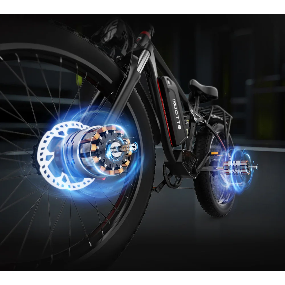 Duotts S26 1500W Ebike 120km elektrisches Fat Tire Bike 26*4.0 Snow Bike 26 Zoll Dual Motor MTB Mountainbike Voll federung Bicyc