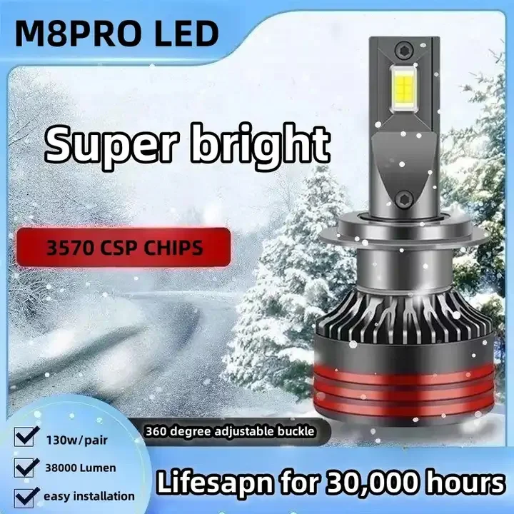 LiangJian Quality M8 PRO MAX CSP Auto Light 12v 24v Truck Automotive Luces Parts H7 H11 9005 H4 Car Led Headlight Bulbs for Car