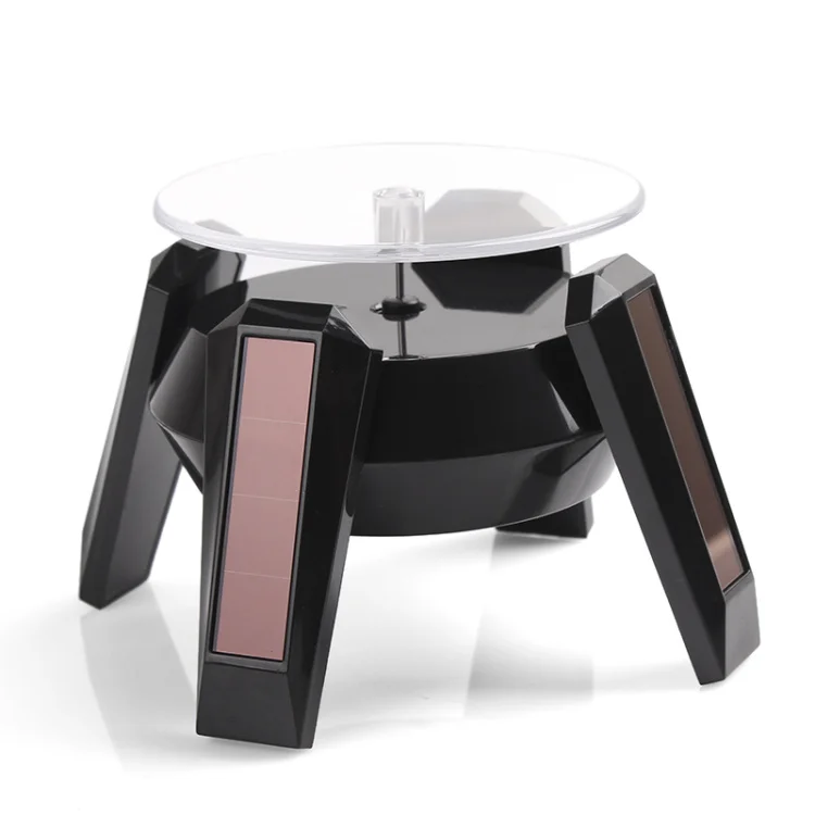 Solar Power 360 Degree Rotating Product Display Stands Jewelry Display Stand Acrylic Display Stand