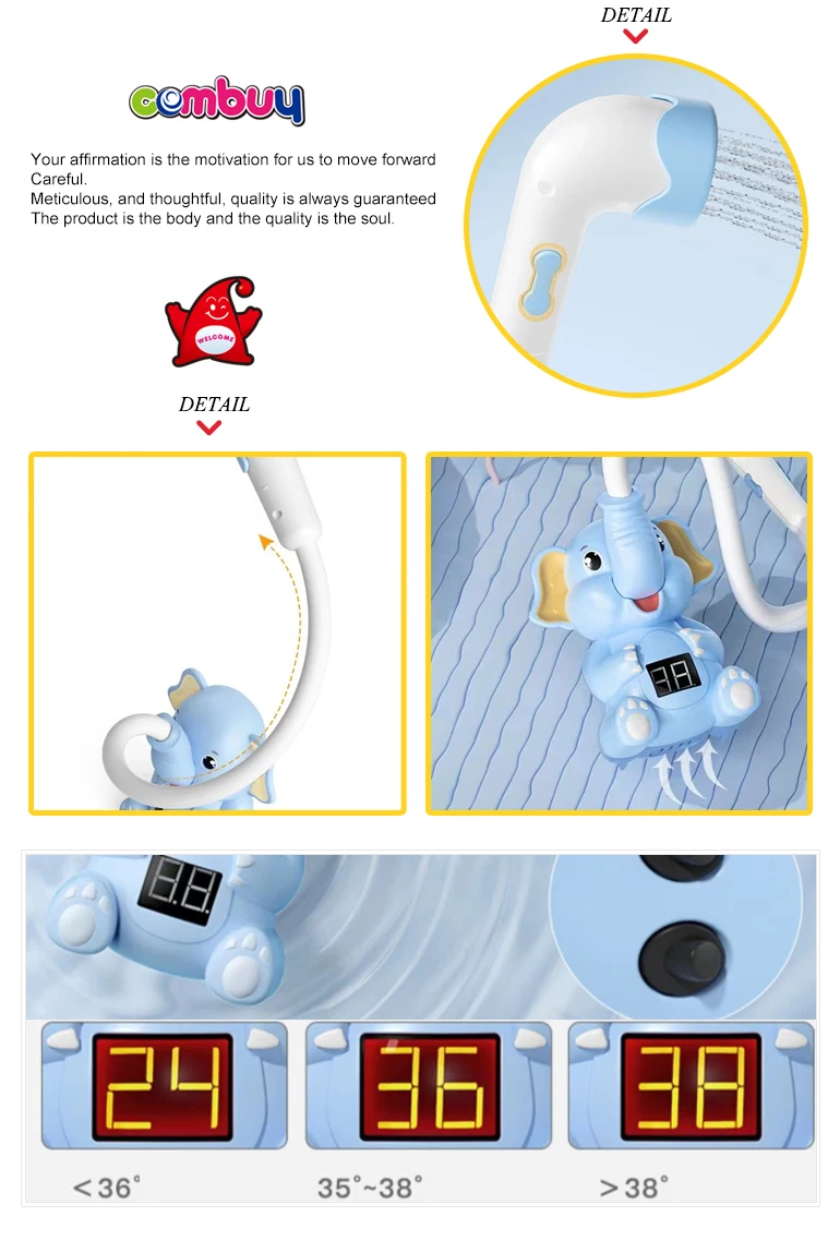 Elephant Shower Head Temperature Sprinkler Toddler Bath Toys Buy