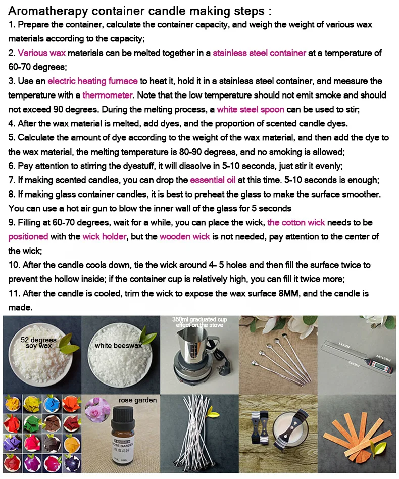 Handmade Diy Aromatherapy Candle Making Tool Set Essential Oil Dried
