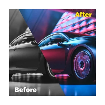 tiffany matte vinyl wrap Premium Heat Resistant Vehicle Cars Body Wrapping Black Matte Satin Vinyl Wrap Car