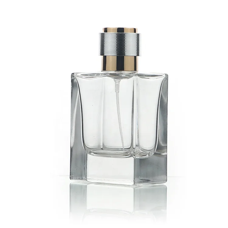Customized Shape 50ml Square Glass Empty High Quality Perfume Bottle