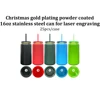 Christmas gold plating 16oz stainless steel can