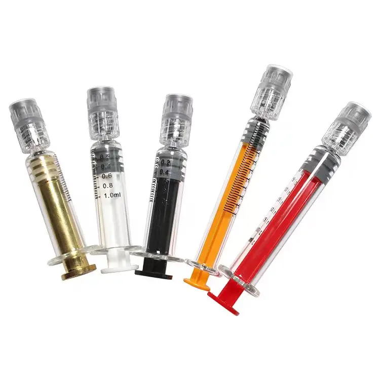 Disposable Gold Silver Metal or Plastic Plunger Glass Luer Lock Syringe Luer  Slip Syringes 5ml 3ml 2.25ml 1ml Syringe - China Glass Syringe, Luer Lock  Syringe