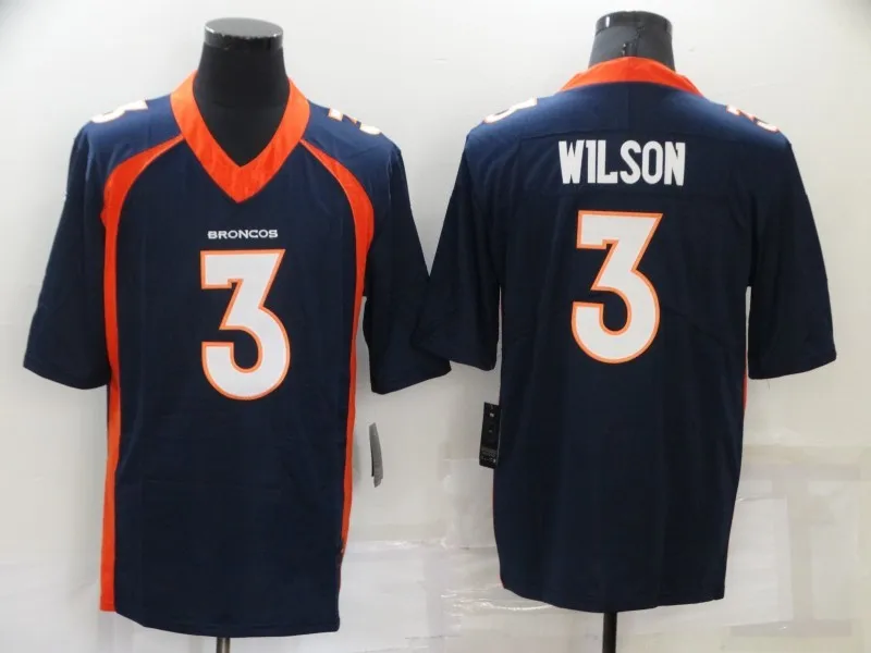 2022 New Stitched American Football Jersey Denver Bronco #3 Russell Wilson  - China T Shirt and Tee Shirt price