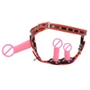 Red pants-pink-extended-length accessory