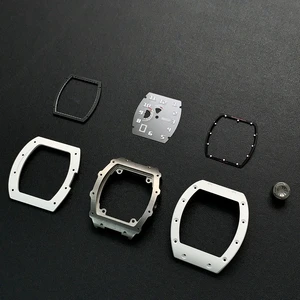 Customized 41mm Ceramic Watch Case Whole Automatic Mechanical RM Watch Accessory Set Contain Sapphire Glass Dial