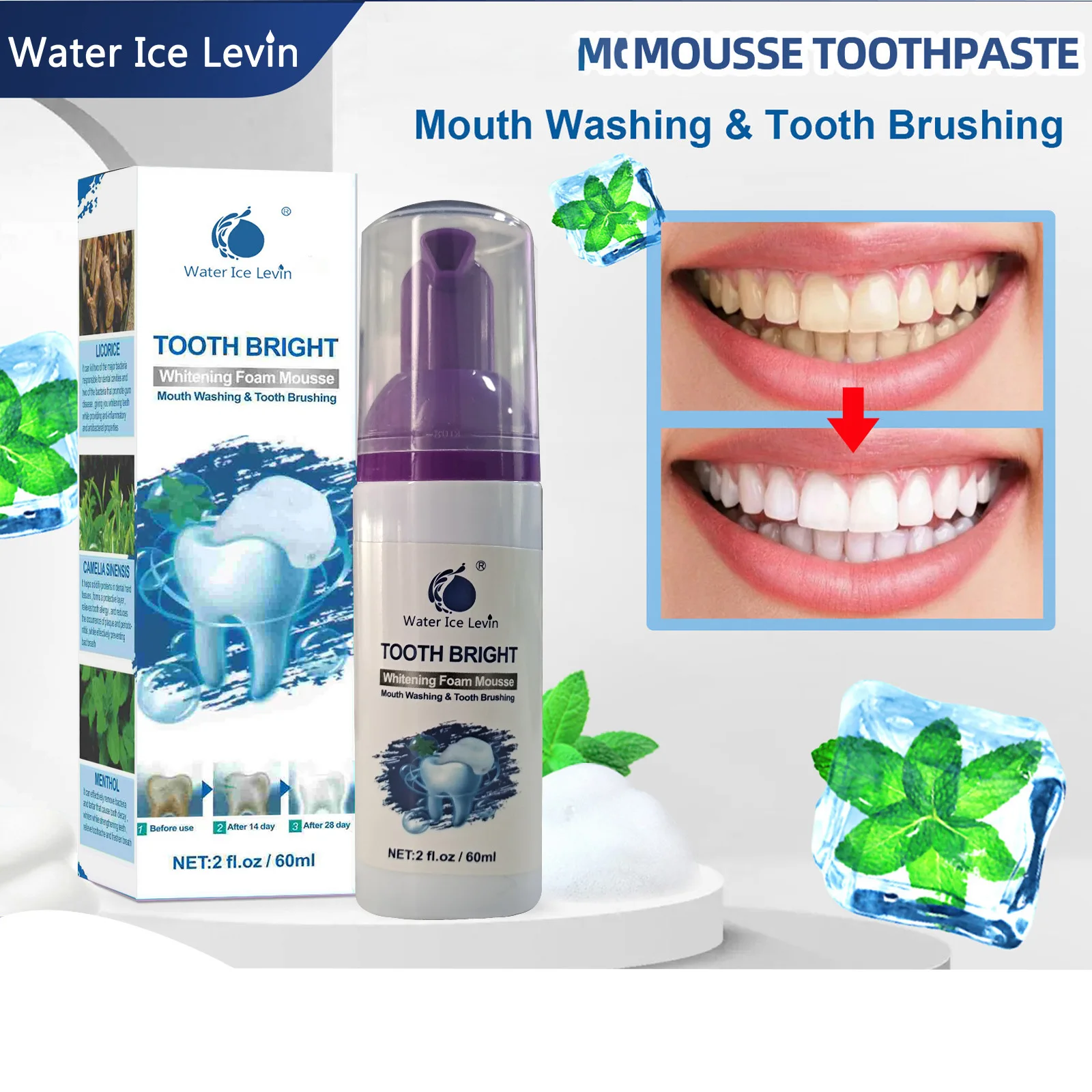 Toothpaste Foam Tooth Cleaning Foam Mousse Powerful Decontamination Fresh Breath
