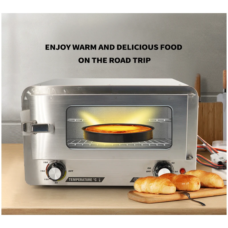 DC12V 120W Toaster Oven Stainless Steel Food Heater Portable Microwave for  Car/Truck/Camping - China Lunch Box Stove, Heating Lunch Box