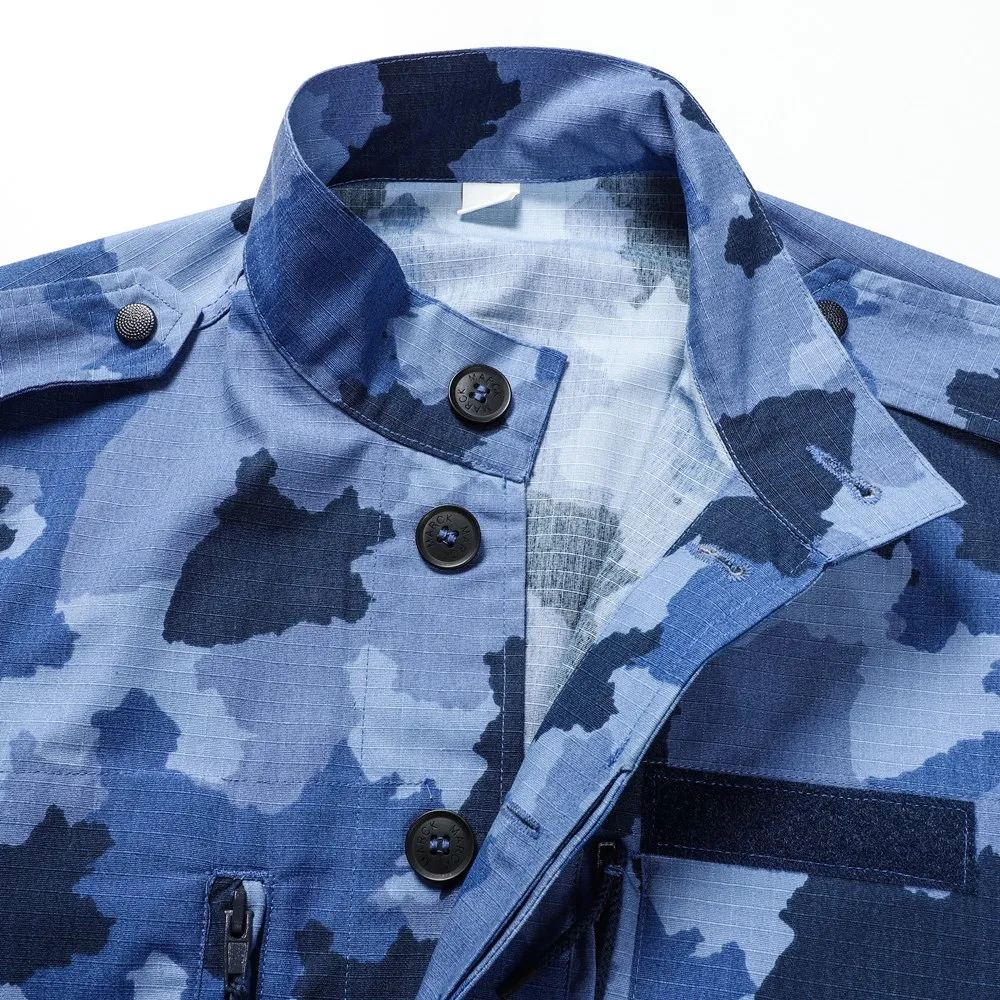 Jinteng Navy Blue Camouflage Digital Uniforms Britain F1 BDU Breathable Battle Dress Uniform