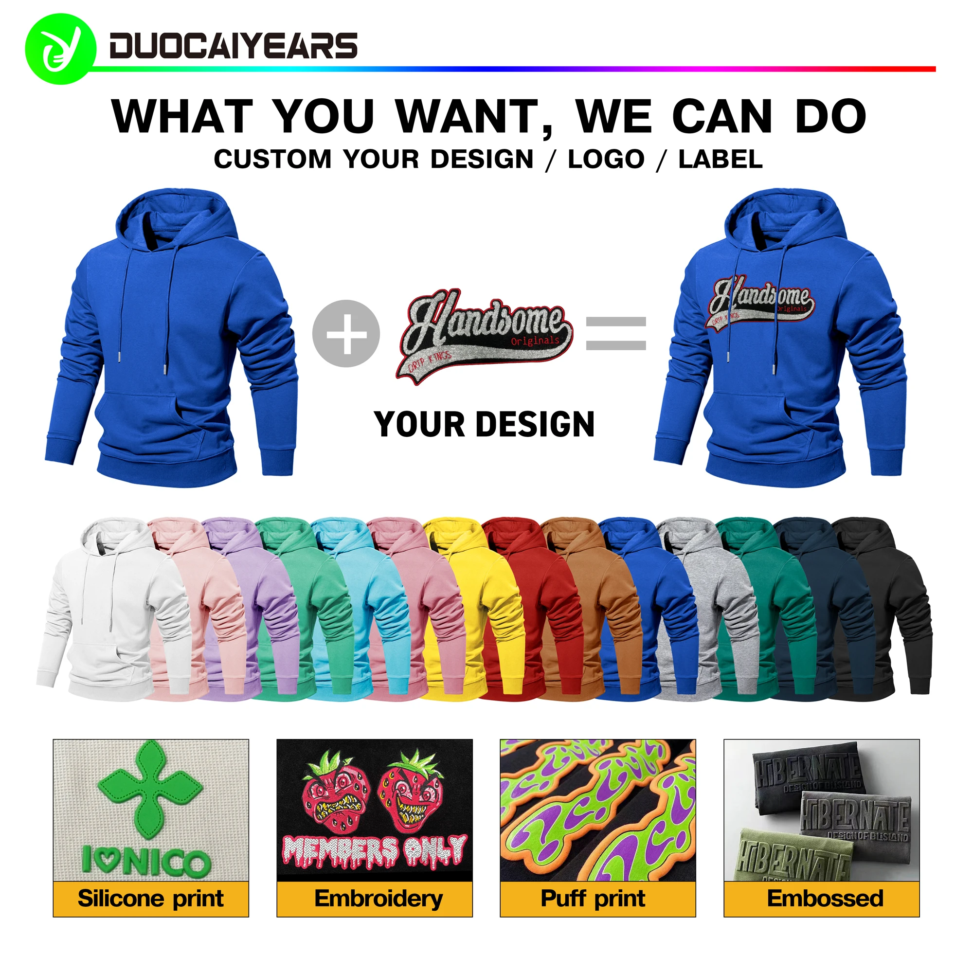 Designer Clothes Hoodie Manufacturers Custom You Logo Heavyweight No ...