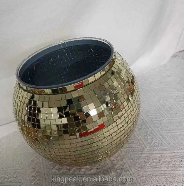 Disco Ice Bucket Silver Disco Ball Bucket Mirrored Cocktail Retro Disco Party Decoration