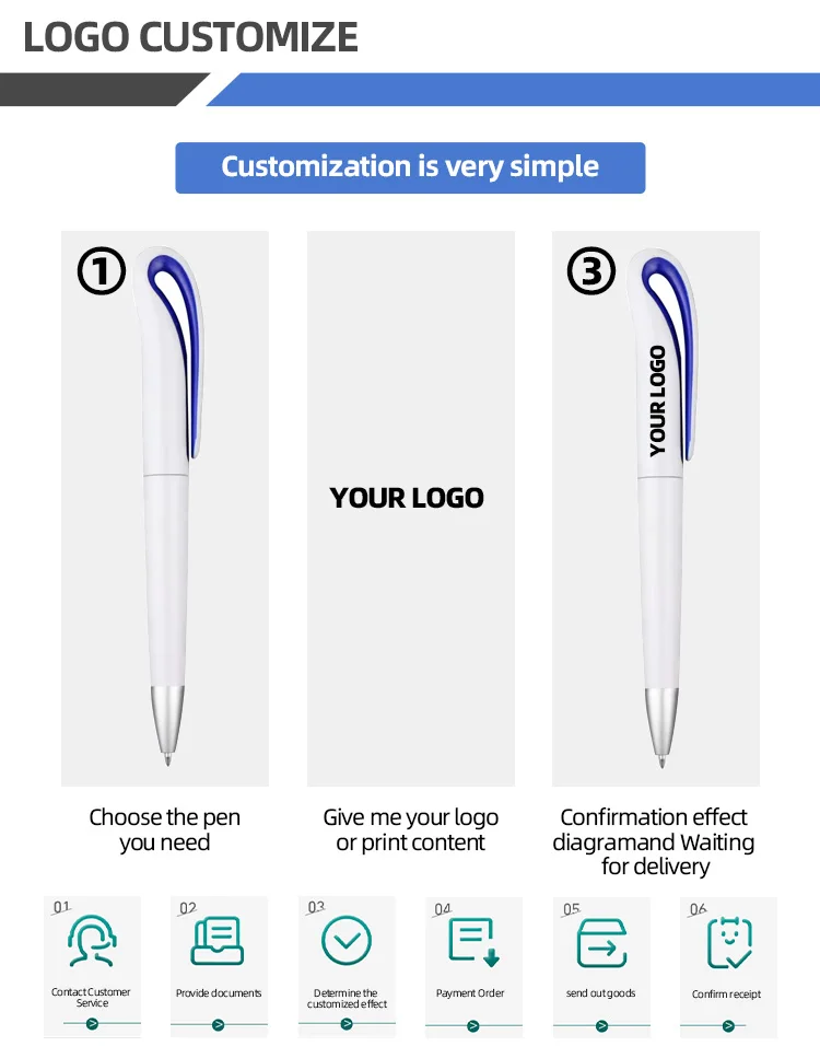 Wholesale Custom Logo Sports Ballpoint Pens Promotional Advertising Pen for Home/Office with DIY Sublimation Decoration Blank