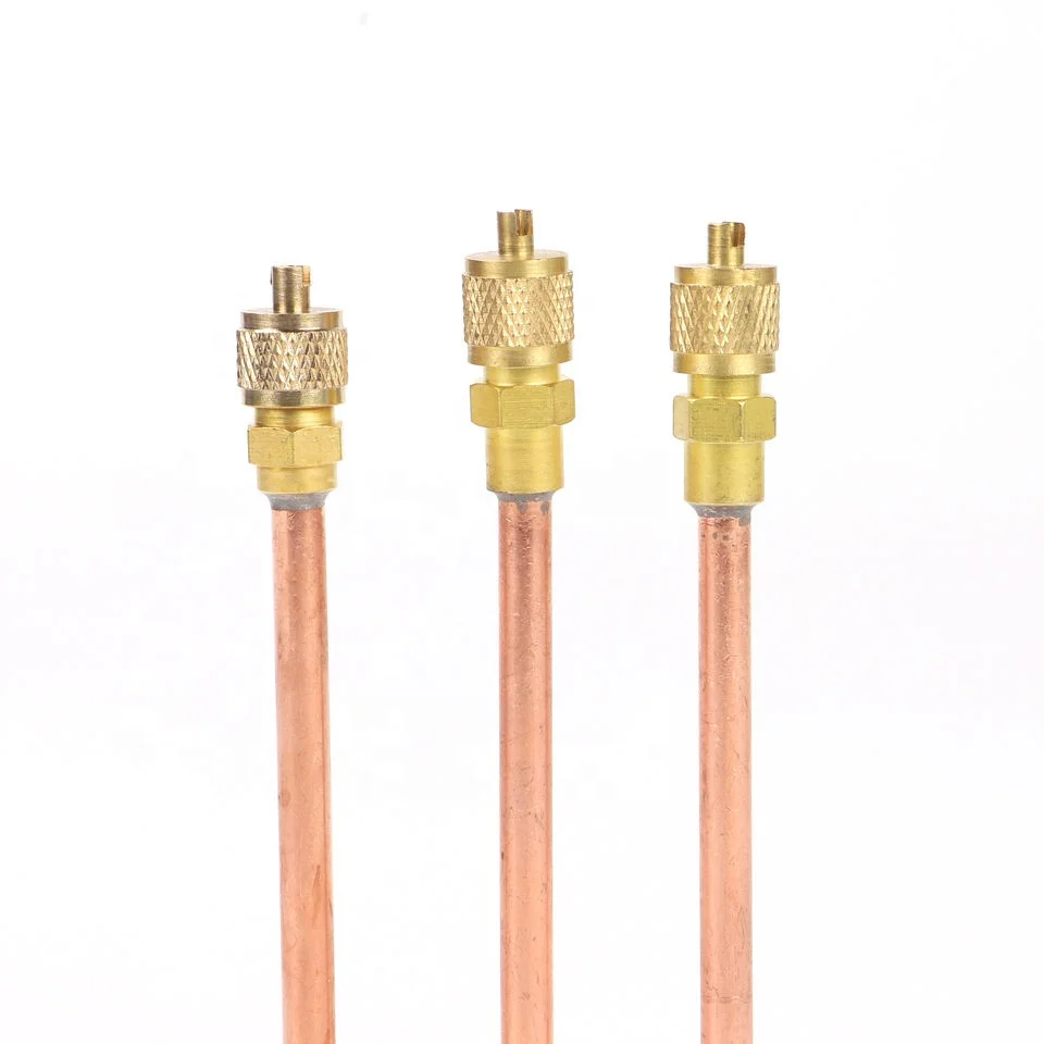 Válvula De Refrigerante Para Aire Acondicionado – 1/4 Pulgadas SAE, De Cobre Y ABS, Antigoteo, Fácil Instalación