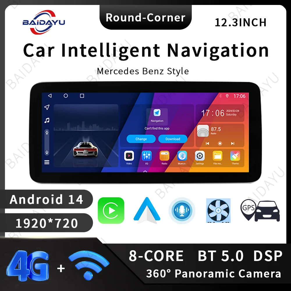 TS10 Car DVD Player - 12.3 Inch Android 14 for BMW X5/X3/X7