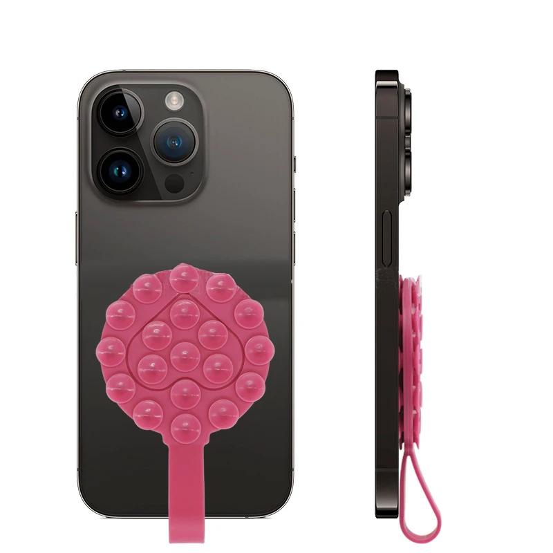 Sticky Grippy Double Side Suction Cup Phone Case with Handle Mount Sillicon Adhesive Phone for IPhone and Android Fidget Toy Sticky Grippy Double Side Suction Cup Phone Case with Handle Mount Sillicon Adhesive Phone for IPhone and Android Fidget Toy