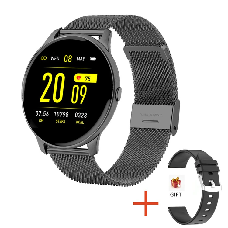 2024 reloj inteligente KW19 mujeres Monitor de ritmo cardíaco presión  arterial hombres deporte Smartwatch Fitness Tracker conectar Android IOS