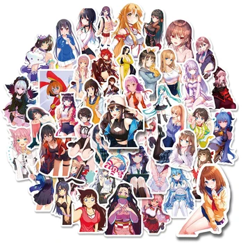 Hoyo 50 Pcs/pack Anime Girl Stickers,Manga Girl Stickers For Water ...