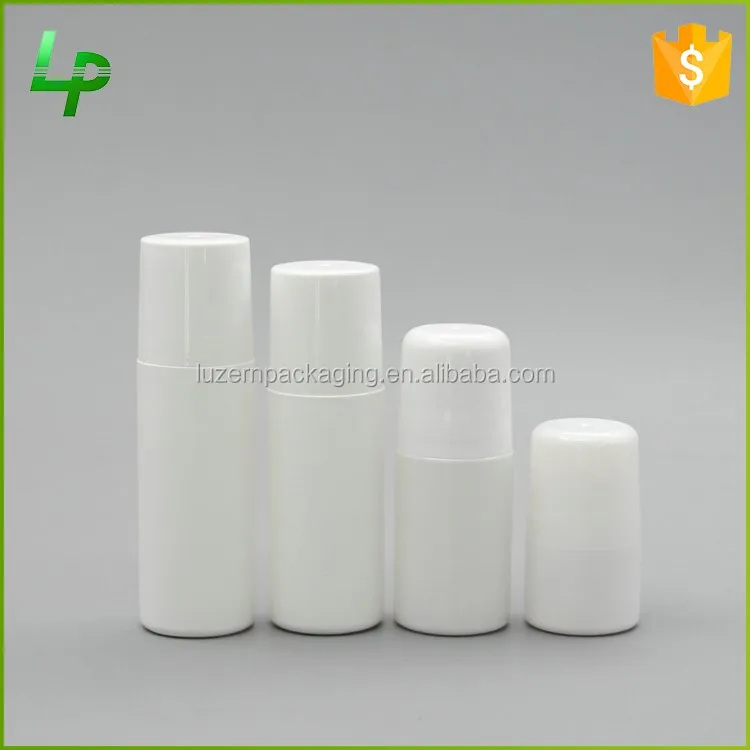 
 60 мл черный пустой прямой пластиковый рулон на антиперспирантной бутылке с матовой черной крышкой  