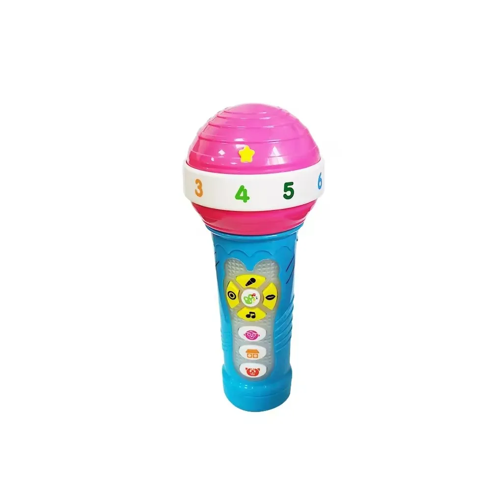 Factory Customized Portable Plastic Karaoke Microphone Kids Musical Learning Machine Baby Toy