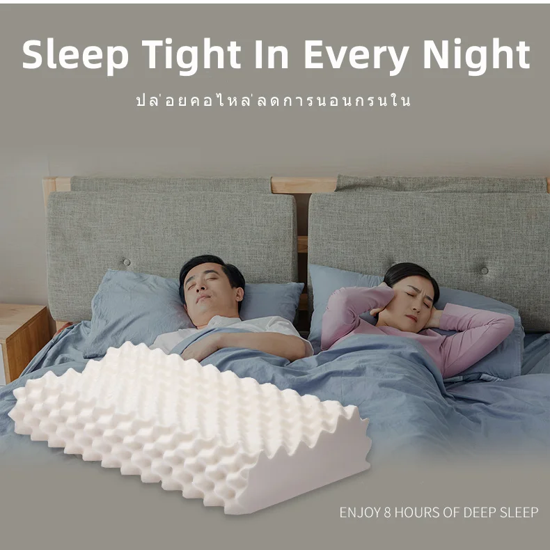 Modern Design Ergonomic 100 Latex Filling Pillow Healthy Sleep 5 Star