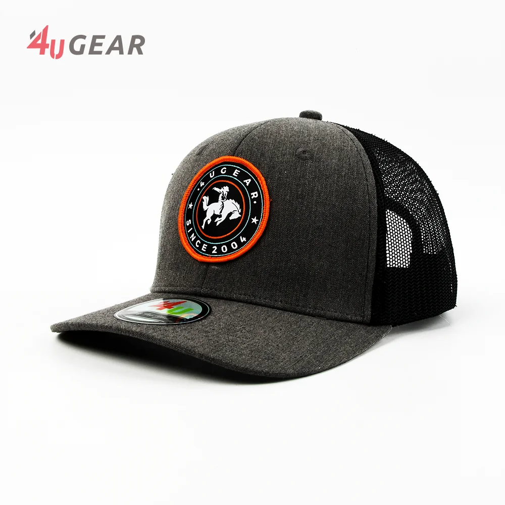 4UGEAR Factory Gorras Custom Mesh Caps Twill 6 Panel 112 Mesh Snapback 3D Embroidery Logo 4U Trucker Caps Hats for Men