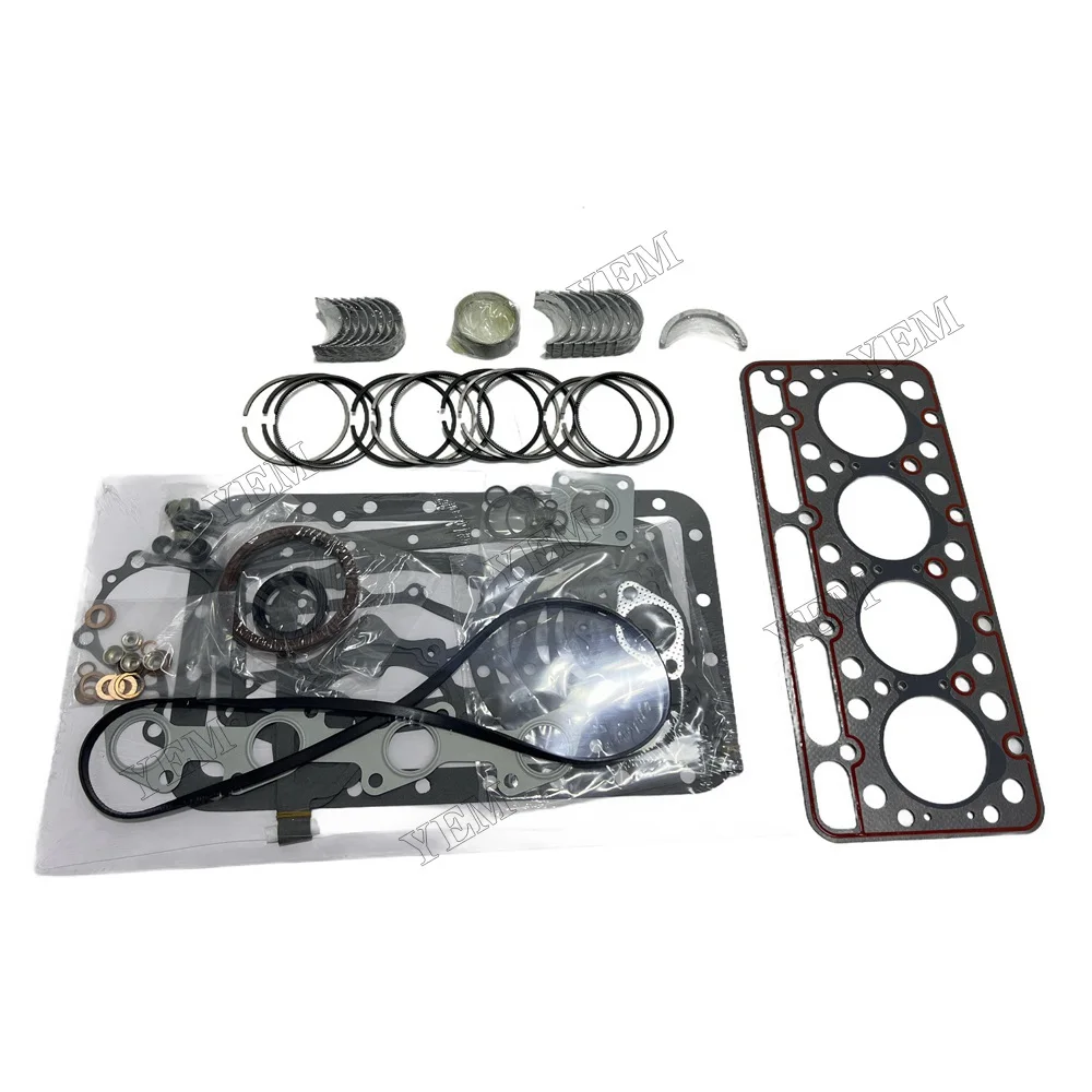 Overhaul Re-Ring Kit Fits for Kubota V1702 V1702B Engine L2850DT Tractor KH90 Mini Excavator Bobcat 743 733