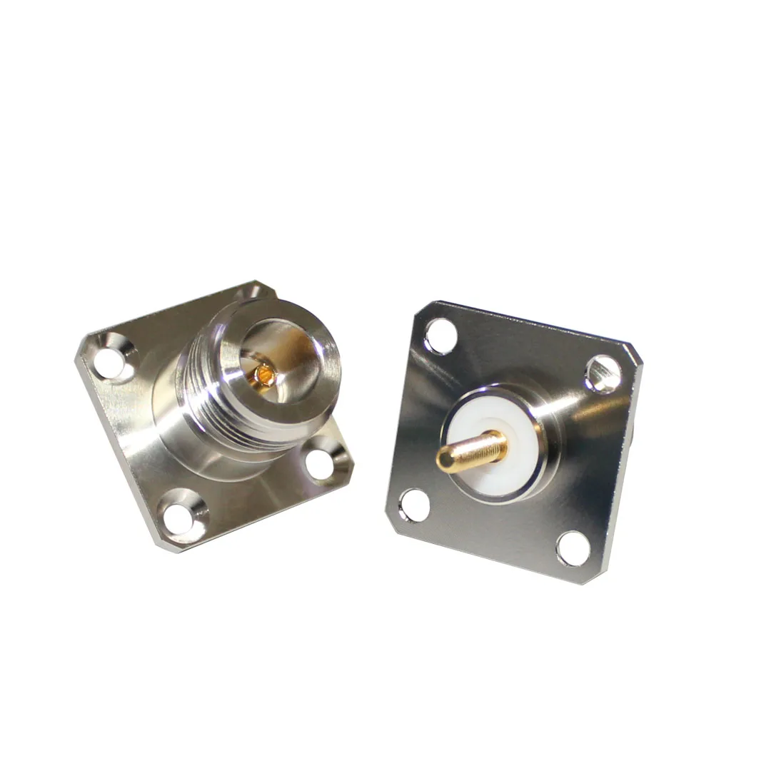 product n kf rf coaxial connector four hole flange n female connector-2