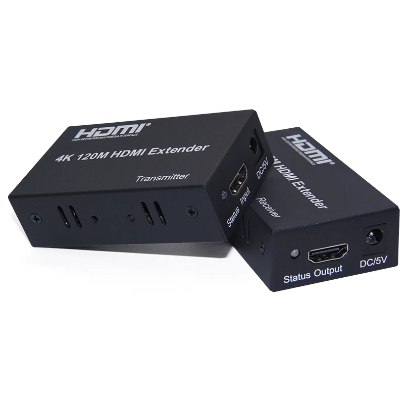 4k Hdmi Extender With Transmitter And Receiver 120m Range Metal Adaptor ...