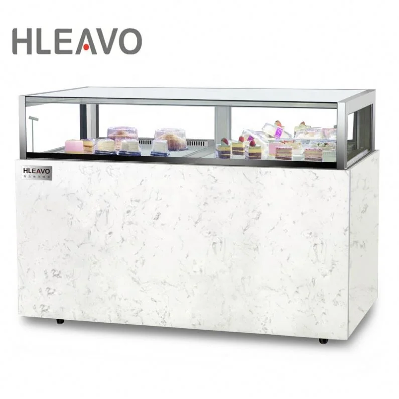 Counter Commercial Cake Display Fridge Refrigerator Showcase With Sliding Drawer