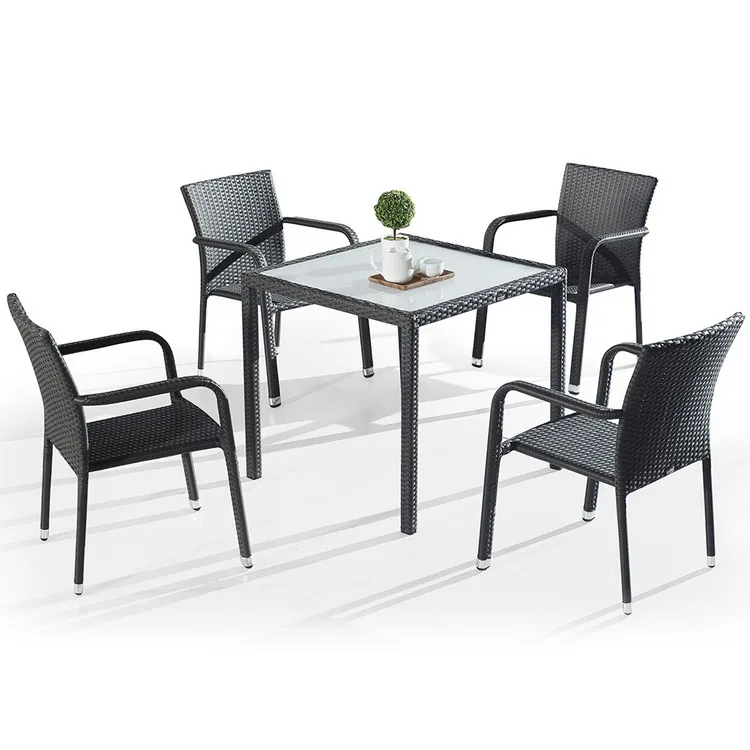 Wholesale Metal Outdoor Contemporary Dining Chair And Table Furniture Restaurant Set