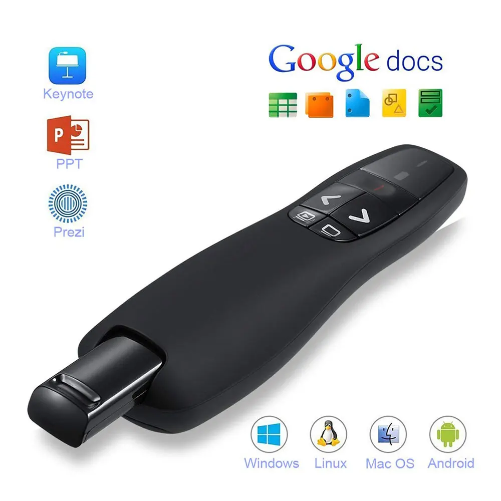 2.4GHz USB Wireless Presenter PPT Pointer Remote Control for Powerpoint Presentation PPT Clicker R400