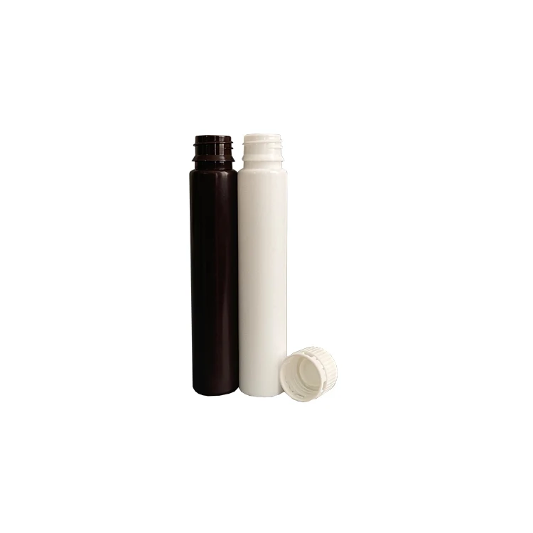 10ML 15ML 20ML 25ML 40ML Oral Liquid Tubular Bottle Avoid Light Security Caps Collagen PP PET Bottle Long Tube Plastic Bottle