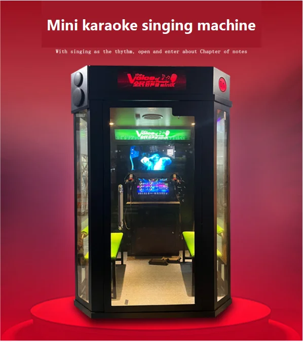 Indoor Soundproof Material Mini Karaoke Room Coinoperated Double